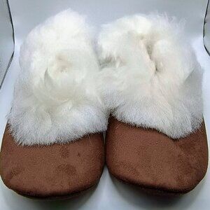 Unisex Warm Winter Slippers Alpaca Leather W - 10 and M 9
